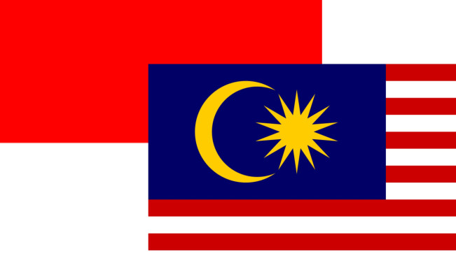 indonesia-malaysia bendera